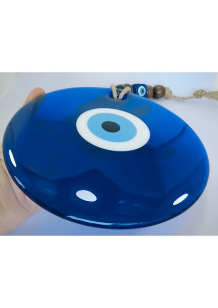 Büyük Cam Nazar Boncuğu 17 cm El Yapımı Duvar Dekoru