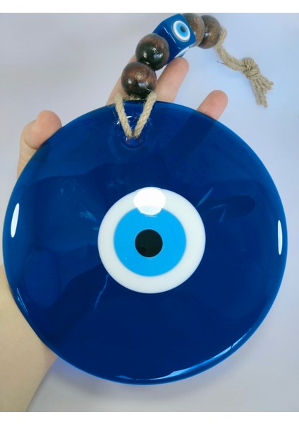 Büyük Cam Nazar Boncuğu 17 cm El Yapımı Duvar Dekoru