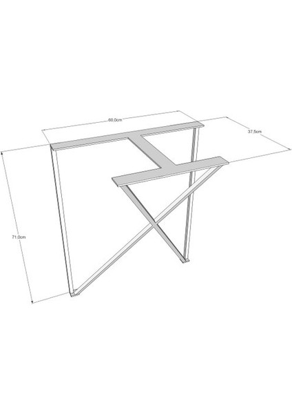 Tel Ayak Metal Masa Ayağı Ahşap Çalışma Masası Ayağı