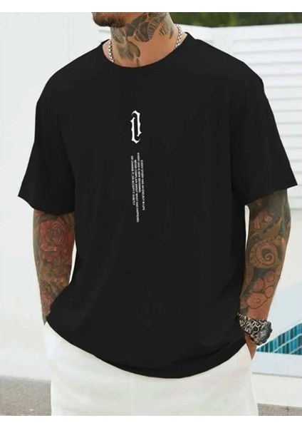 Dikey Baskılı Erkek T-Shirt fiyatları