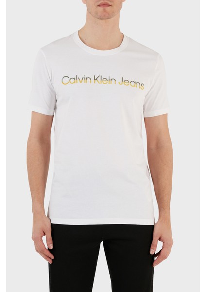 Pamuklu Regular Fit Bisiklet Yaka T Shirt J30J324682Yaf Erkek T Shirt J30J324682 Yaf