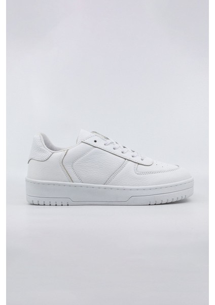 Exclusive Vaken Babe Deri Günlük Casual Unisex Sneaker Spor Ayakkabı (Beyaz)