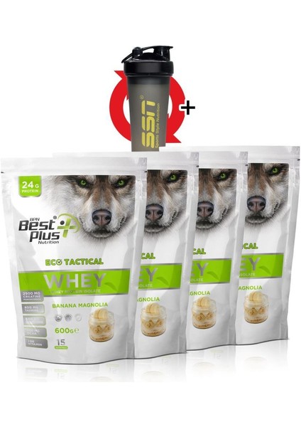 Eco Tactical Whey Protein Tozu 600GR Banana Magnolia 4lü Paket