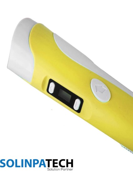 Sarı 3D Pen Üç Boyutlu Yazıcı Kalem Printer (3 Adet 3 Metre Filament -9 Metre- ve USB Kablo Dahil)