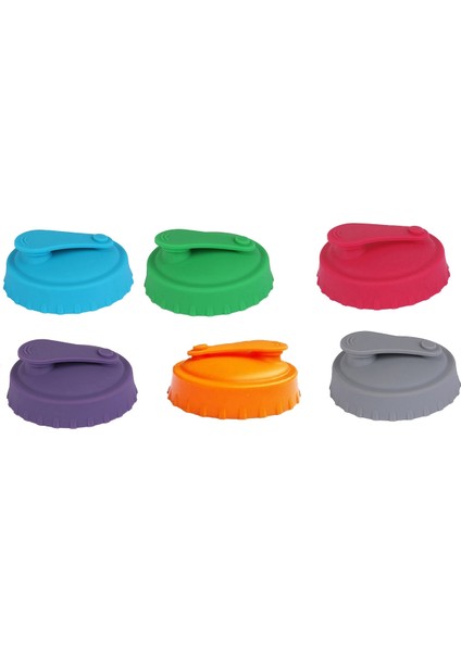 6 Paket Yeniden Kullanılabilir Silikon Kutu Koruyucu Kapak Veya Standart Soda/içecek/bira Kutuları Için Yeniden Kapatılabilir Nozullu Kapaklar (Yurt Dışından)