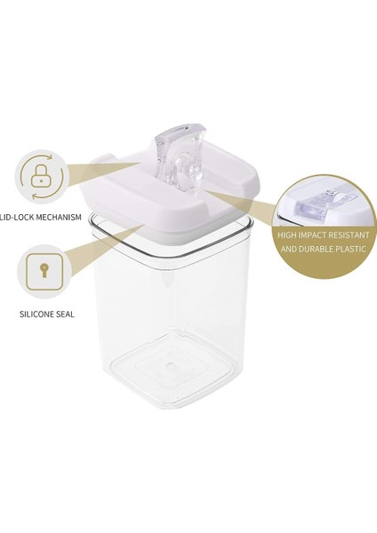 Konteyner Saklama Seti, Mutfak Kiler Kapları, Hava Geçirmez Gıda Saklama Kapları, Un, Tahıl Için Mükemmel (Yurt Dışından) fiyatları