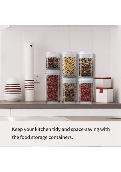 Konteyner Saklama Seti, Mutfak Kiler Kapları, Hava Geçirmez Gıda Saklama Kapları, Un, Tahıl Için Mükemmel (Yurt Dışından) indirimleri