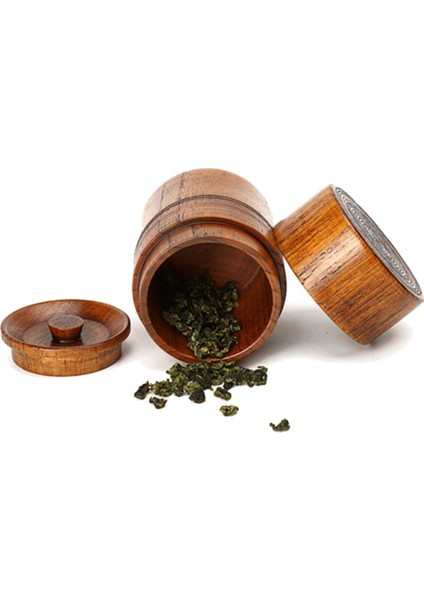 Ahşap Çaydanlık El Yapımı Çay Seti Taşınabilir Seyahat Çay Depolama Şeker Fındık Kahve Çekirdeği Tozu Kutulu Mühürlü Kutu, 3 Adet (Yurt Dışından) fırsatları