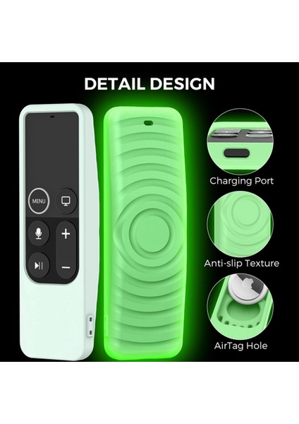 2017 Tv Hd/4k Siri Remote Tv Için Siri Remote 1. Nesil Kılıf, Anti Silikon Kapaklı, Gri (Yurt Dışından) fiyatları