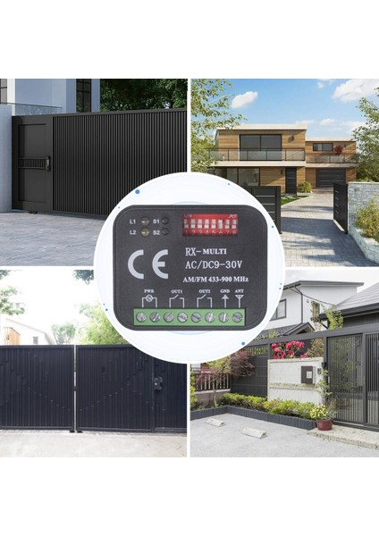 Evrensel Garaj Kapısı Uzaktan Kumanda Alıcısı 2ch Denetleyici Anahtarı Verici Rx Çok Frekanslı 433-900MHZ Beyaz (Yurt Dışından) fırsatları