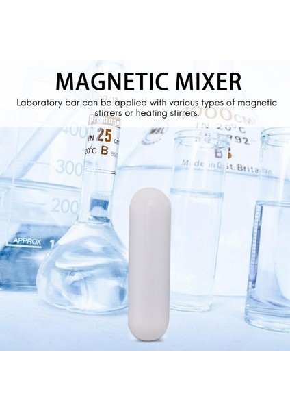 5 Adet 25MM(1 Inç) Ptfe Manyetik Karıştırıcı Mikser Karıştırma Çubuğu, Beyaz Renk, Laboratuvar Çubuğu, Karıştırma Plakası Çubuğu, 7MM25MM Karıştırma Çubukları (Yurt Dışından) modelleri