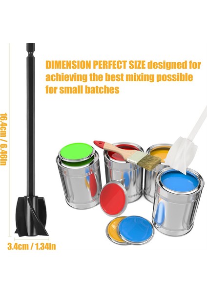 4pack Reçine Karıştırıcı Kürekler, Matkap Için Epoksi Karıştırıcı Ataşmanı, Yeniden Kullanılabilir Boya Karıştırıcı, Epoksi Reçine, Seramik Sır, Silikon (Yurt Dışından)