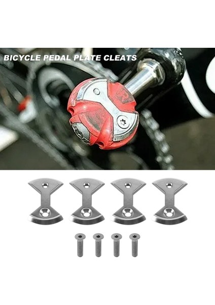 Bisiklet Pro Titanyum Bisiklet Bisiklet Pedalı Plaka Cleats Sıfır 4 Cleats 4 Cıvata Bisiklet Bisiklet Parçaları Değiştirin (Yurt Dışından)