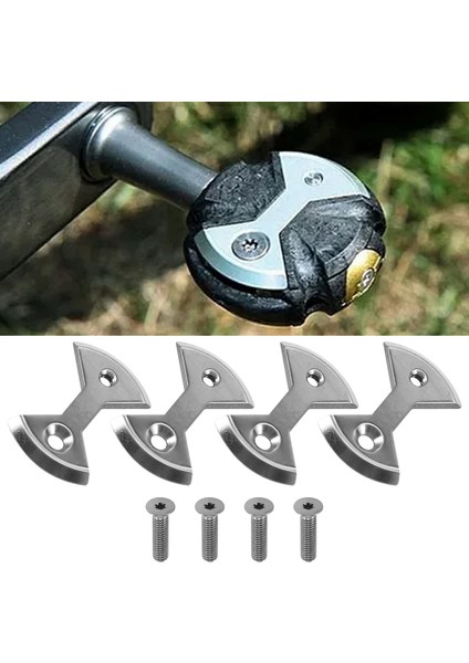 Bisiklet Pro Titanyum Bisiklet Bisiklet Pedalı Plaka Cleats Sıfır 4 Cleats 4 Cıvata Bisiklet Bisiklet Parçaları Değiştirin (Yurt Dışından)