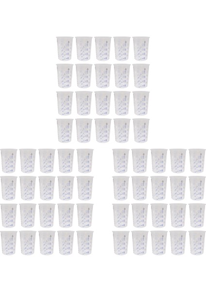 60 Adet Plastik Tek Kullanımlık Boya Karıştırma Kabı Ölçümleri Bardak Reçine Epoksi Için 600ML Dökün (Yurt Dışından)