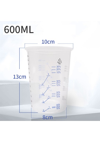 60 Adet Plastik Tek Kullanımlık Boya Karıştırma Kabı Ölçümleri Bardak Reçine Epoksi Için 600ML Dökün (Yurt Dışından) fiyatları