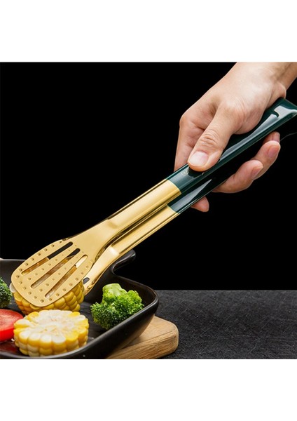 Barbekü Klibi Biftek Klibi Pişirme Malzemeleri Ekmek Klipsi Kalın 304 Paslanmaz Çelik Gıda Maşası Mutfak Aksesuarları Maşa-Yeşil (Yurt Dışından)