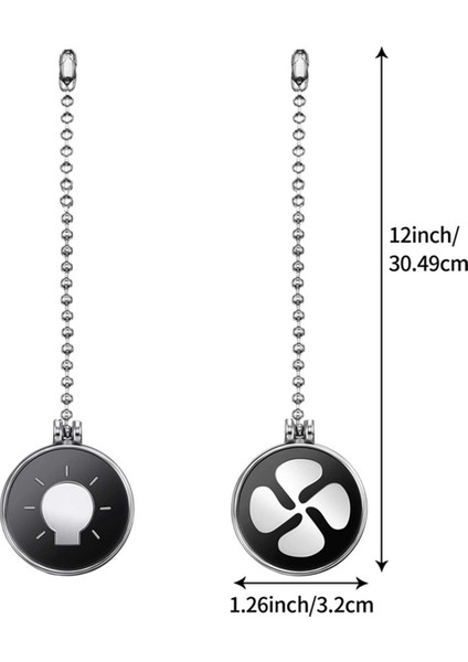 Tavan Vantilatörü Çekme Zinciri Seti, 8 Adet Ampul ve Fan Desenli Çekme Zinciri Tavan Vantilatörü Zinciri Genişletici ile Bilyalı Fan Zinciri (Yurt Dışından) fiyatları