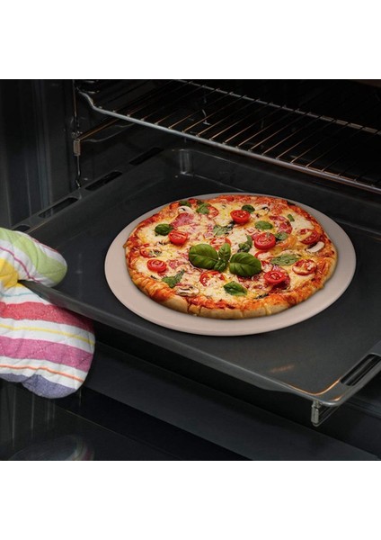 2x Pizza Taşı, Izgara ve Fırın Için Yuvarlak Pizza Taşı, Pizza Yapma, Biftek, Kalın Inç Kordiyerit Pizza Tavası (Yurt Dışından)