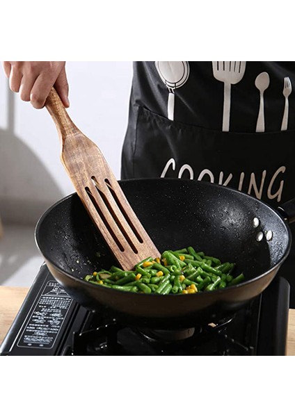 Ahşap Spurtles Seti (10 Adet) - Tik Ahşap Set - Karıştırma ve Karıştırma Için Isıya Dayanıklı Yapışmaz Ahşap Tencere Seti (Yurt Dışından) modelleri
