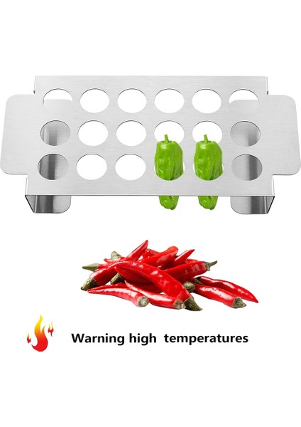 Izgaralar Izgara Için Jalapeno Patlatma Tutucu - 24 Delikli Biberlik ve Çekirdek Aletli Tepsi (Yurt Dışından)