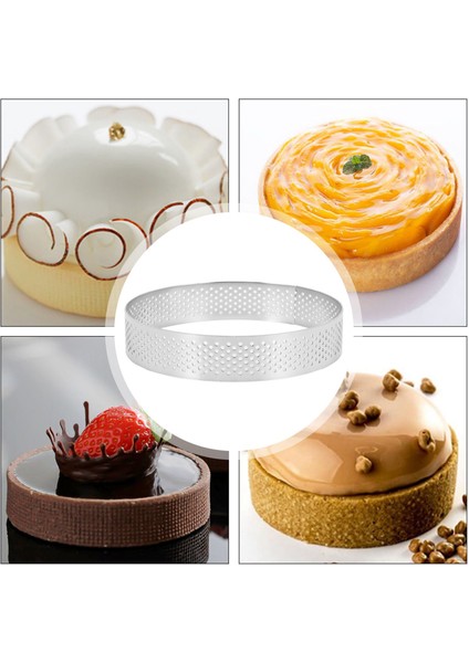 Adet Dairesel Gözenekli Tart Yüzük Alt Kule Pasta Kek Kalıbı Isıya Dayanıklı Delikli Kek Mus Halkası, 10 cm (Yurt Dışından) fırsatları