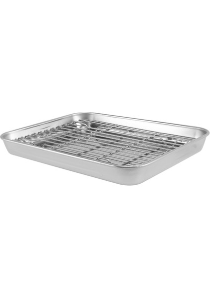 4 Adet 9 Inç Ekmek Kızartma Makinesi Fırın Tepsisi ve Raf Seti, Soğutma Raflı Küçük Paslanmaz Çelik Fırın Tepsisi (Yurt Dışından) indirimleri