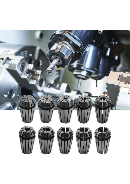 10 Adet ER16 Yaylı Yüksük + Motor Mili 8mm Uzatma Çubuğu Tutucu Cnc Freze Torna Aracı Oyma Makinesi (Yurt Dışından)