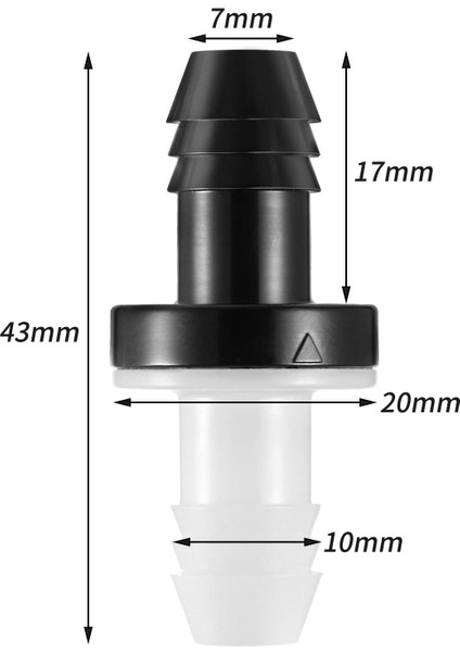 4 Adet Çek Valf 3/8 Inç 10 mm Abs Plug-In Çek Valf Akaryakıt Su Gaz Hava Tek Yönlü Çek Valf Sıvılar Için (Yurt Dışından)