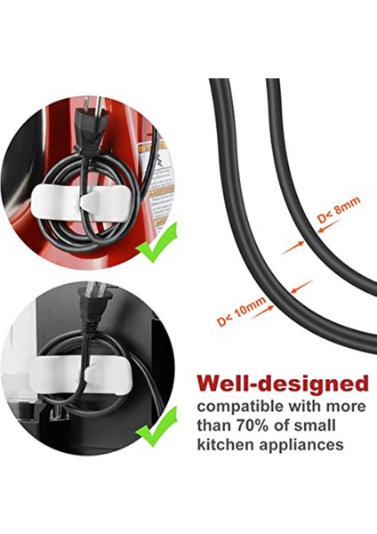 Mutfak Aletlerine Yapıştırmak Için Kullanılan Kordon Düzenleyici, Küçükler Için 4 Adet Kablo (Yurt Dışından) fırsatları