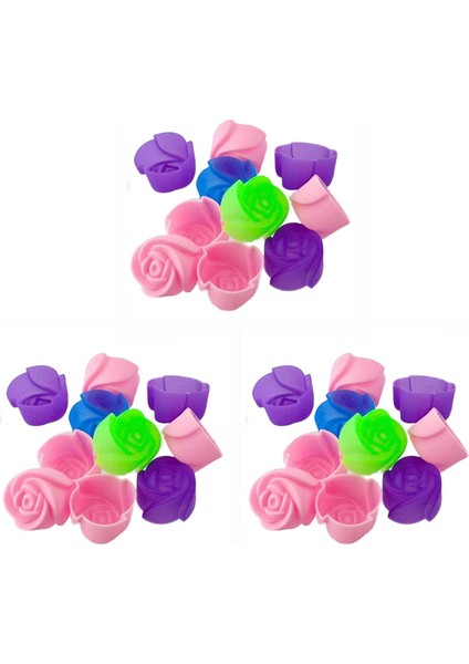 30 Adet Kek Pişirme Kalıp Çikolata Jöle Makinesi Kalıp Silikon Gül Muffin Çerez Fincan (Rastgele Renkler) (Yurt Dışından)