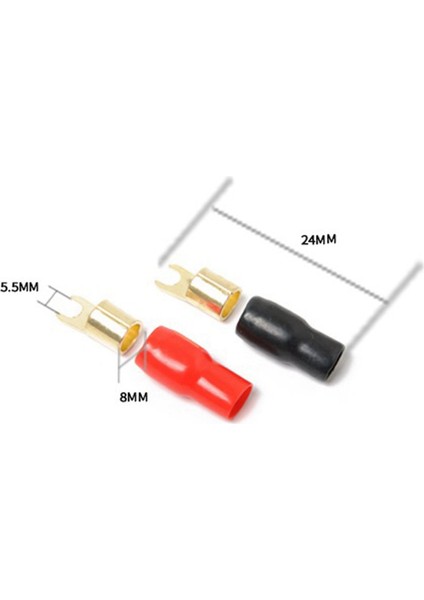 20X Terminal Maça Çatal Adaptör Konnektörü Fiş Sıkma Bariyer Maça Hoparlör Tel Terminali Plug-4ga (Yurt Dışından)