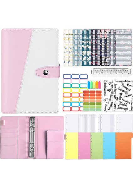 A6 Ciltli Defter, 6 Delikli Gevşek Yapraklı Defter Halkalı Bağlayıcı 10 Bağlayıcılı Seyahat Dergisi C Için Bütçe Sayfaları Kapakları (Yurt Dışından)