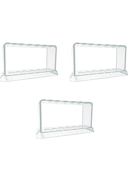 3x Plastik Şeffaf Test Tüpü Rafı 6 Delik Standı Laboratuvar Test Tüpü Stand Rafı Okul Kaynağı Laboratuvar Ekipmanları 16.7X8X3 cm (Yurt Dışından)