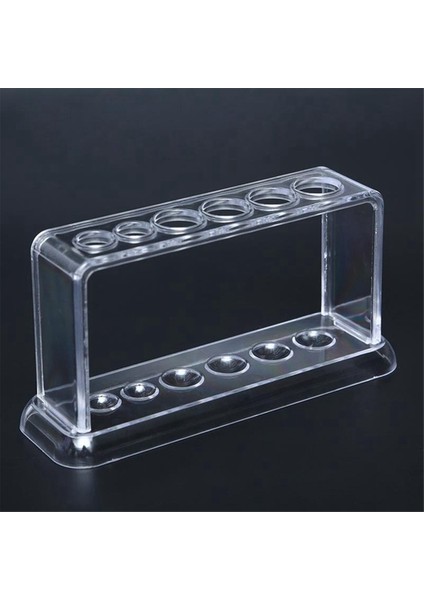 3x Plastik Şeffaf Test Tüpü Rafı 6 Delik Standı Laboratuvar Test Tüpü Stand Rafı Okul Kaynağı Laboratuvar Ekipmanları 16.7X8X3 cm (Yurt Dışından)