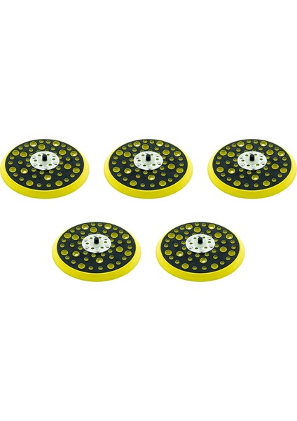 5 Adet 150MM 5/16 Konu 52 Delik Orta Yoğunluk Rastgele Orbital Zımpara Makinesi Kanca ve Döngü Destek Pedi Ceros ile Uyumlu (Yurt Dışından)