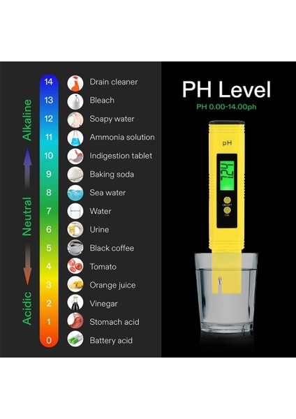 Ph&tds Metre Kombo 0.05PH Yüksek Hassasiyetli Ph Ölçer Kalemi ve Hidroponik/ev Içme Suyu Için 3'ü 1 Arada Tds/ec/termometre (Yurt Dışından) fırsatları