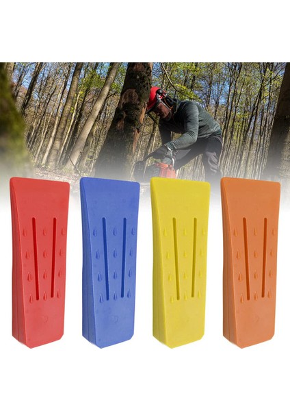 Devirme Takozu Plastik, 4'lü Paket Abs Darbeye ve Soğuğa Dayanıklı Ormancılık Takozu, Düşen Kesme Sütunlu Testere (Yurt Dışından)