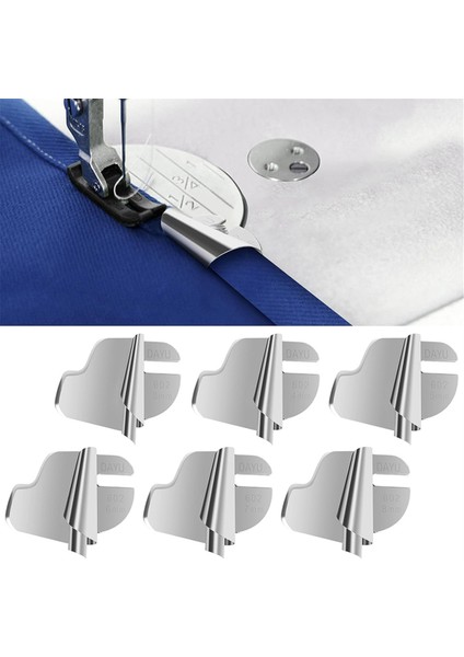 6 Adet Dikiş Haddelenmiş Hemmer Ayak, 3mm-8mm Geniş Dar Haddelenmiş Dikiş Makinesi Baskı Ayağı Kiti (Yurt Dışından) fiyatları