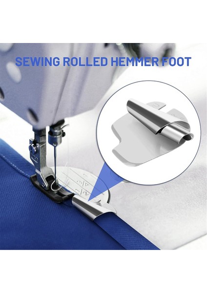 6 Adet Dikiş Haddelenmiş Hemmer Ayak, 3mm-8mm Geniş Dar Haddelenmiş Dikiş Makinesi Baskı Ayağı Kiti (Yurt Dışından) fırsatları