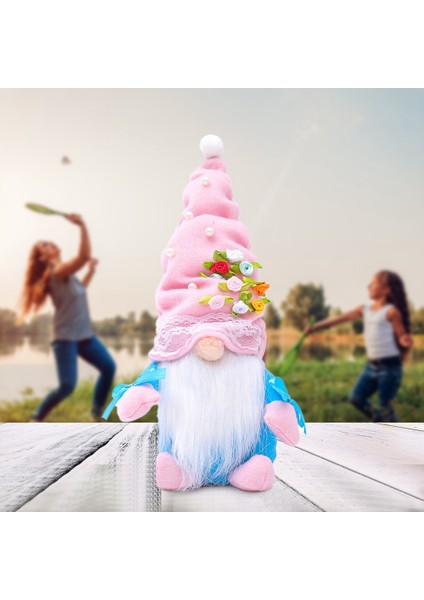 3 Pc Sevgililer Günü Gnome Silindir Şapka Inci Çiçek Yüzü Olmayan Bebek Hediye Kumaş Bebek Orman Yaşlı Dekorasyon (Yurt Dışından)