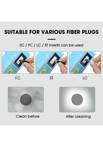 3X-550 Fiber Optik Konektör Temizleyici Fiber Konektör Temizleme Kaseti Kaset Temizleyici Fiber Optik Temizleme Kutusu (Yurt Dışından) fırsatları