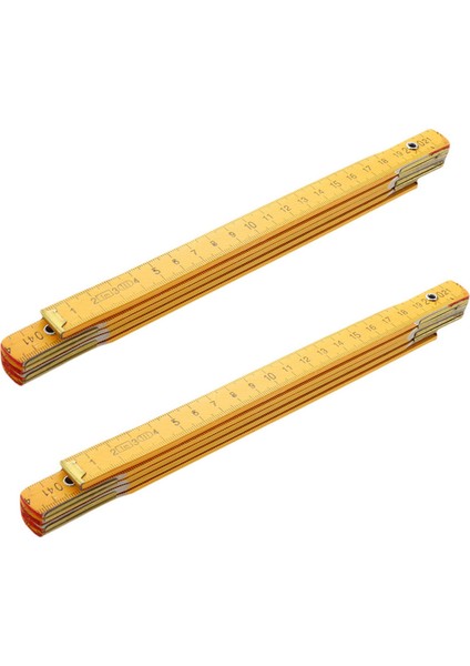 2x Taşınabilir Marangoz Ahşap Katlanır Cetvel 100CM/39INCH (Yurt Dışından)