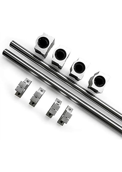 20 Parça / Set Optik Eksen Lineer Eksen OD12MM 400MM + SCS12UU Lineer Rulman Koltuğu + SK12 Rulman Desteği 12MM 400MM (Yurt Dışından)