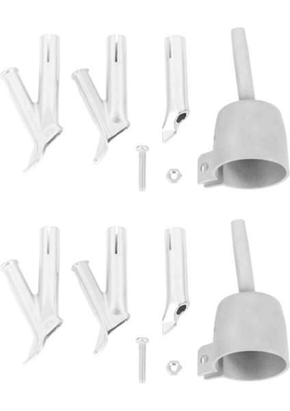 8x Kaynak Nozulları Vinil Pvc Plastik Sıcak Hava Üfleyici Üçgen Hız Memesi 5mm Yuvarlak Kaynak Kafası Alaşım Y Tipi (Yurt Dışından)