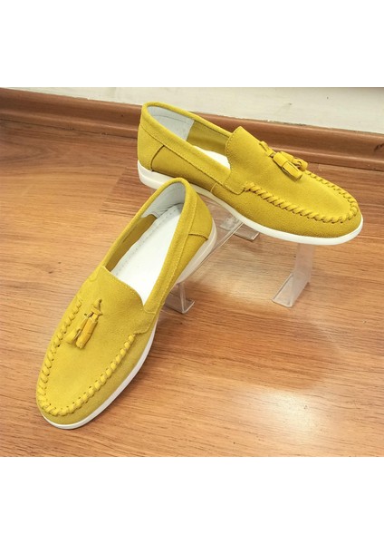 Bagsshoes 441260 Northam Erkek Hakiki Süet Deri Püsküllü Loafer Ayakkabı