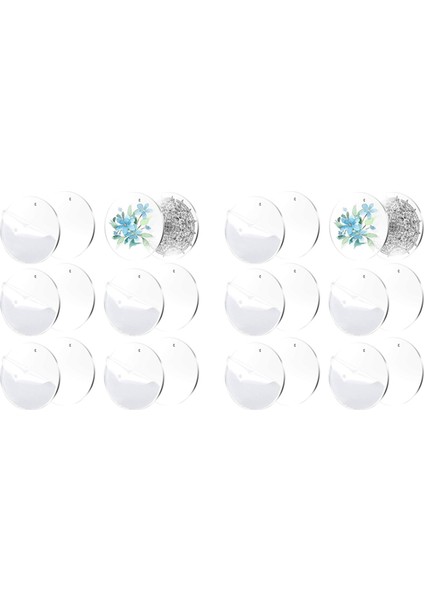 200 Parça 2 Inç Şeffaf Akrilik Anahtarlıklar Delikli Boşluklar, Dayanıklı Akrilik Disk Dıy El Sanatları Için Mükemmel (1/8 Inç Kalın) (Yurt Dışından)