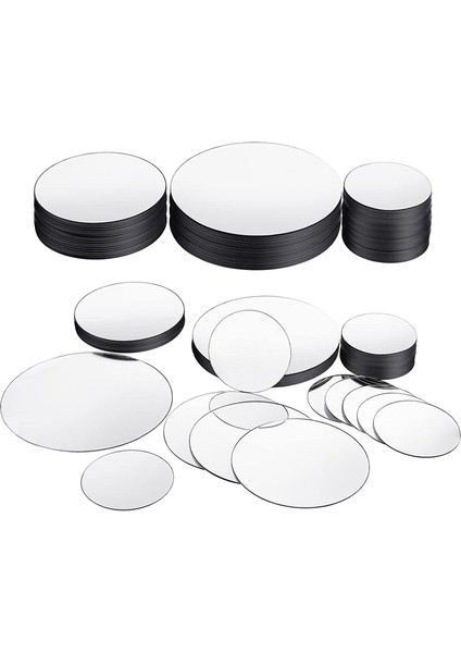 40 Adet Mini Boy Yuvarlak Ayna Küçük Yuvarlak Ayna Yapışkanlı Ayna Yuvarlak Zanaat Ayna Fayans El Sanatları Için (2 Inç, 3 Inç, 4 Inç) (Yurt Dışından)