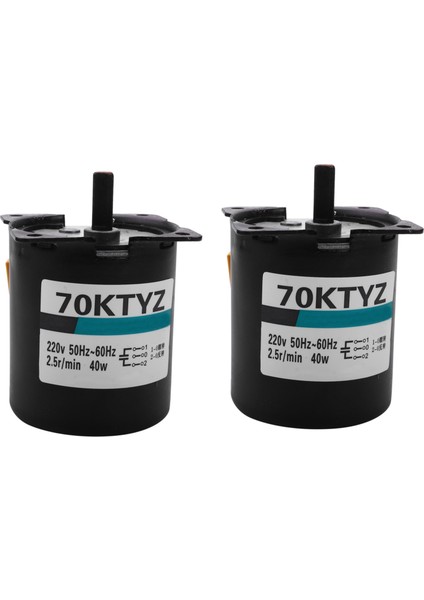 2x 220V Ac 40W Düşük Hızlı Dişli Motor 70KTYZ Sabit Mıknatıslı Senkron Motor Yüksek Torklu Düşük Gürültülü Motor (Yurt Dışından)