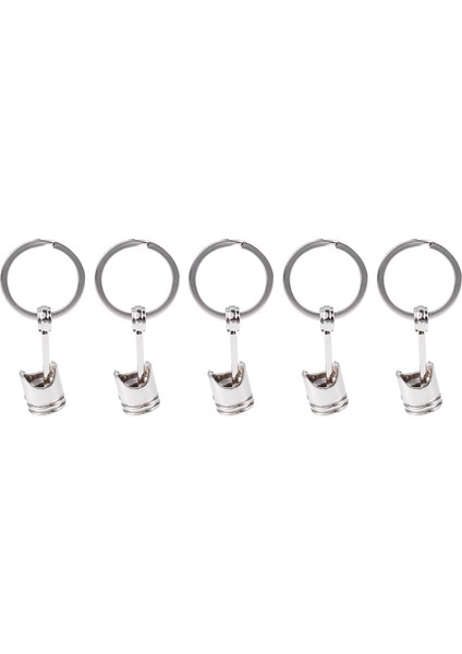 5x Araba Motoru Piston Anahtarlık Zinciri Anahtarlık Anahtarlık Gümüş (Yurt Dışından)